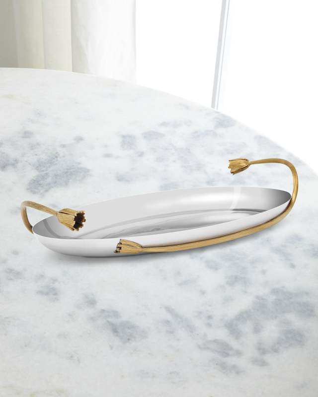 Deco Leaves Large Tray